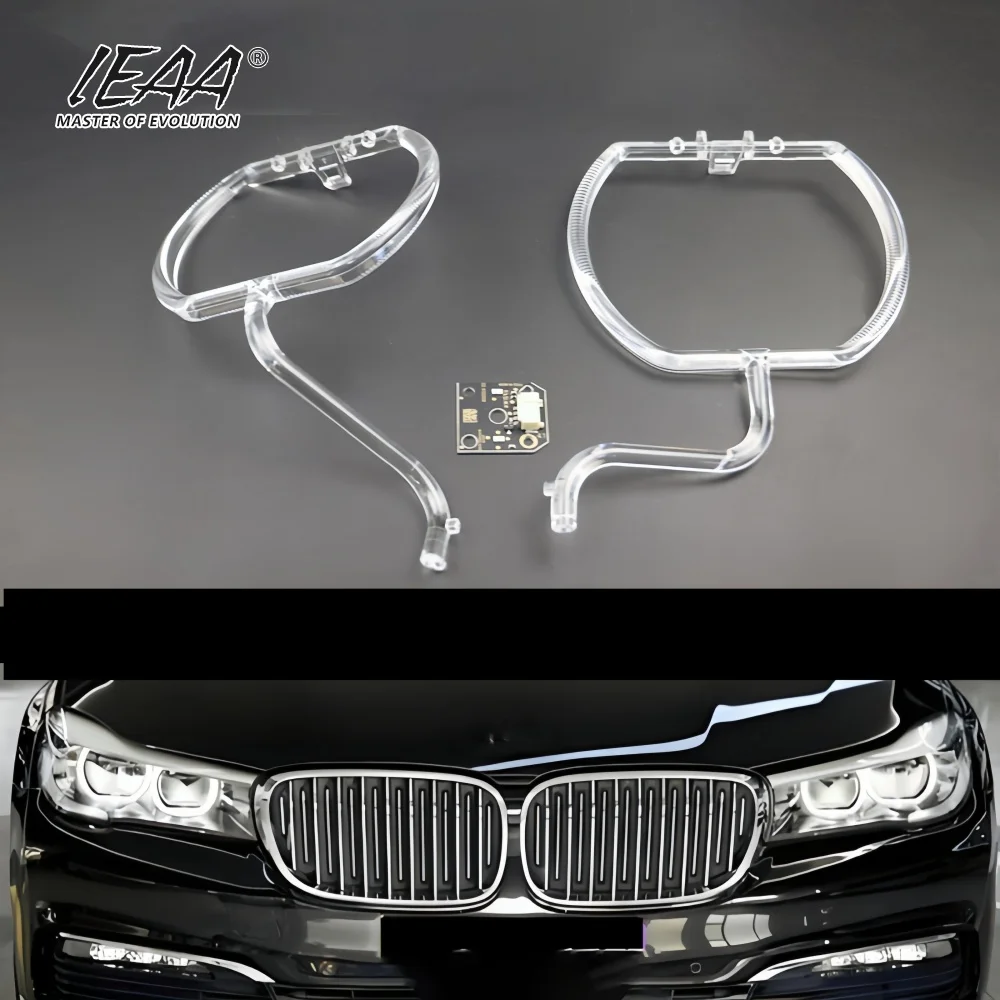 Bande de guide lumineux LED DRL, anneau de réparation œil d'ange pour BMW Série 7 G11 G12, configuration basse 2016-2018, remplacement