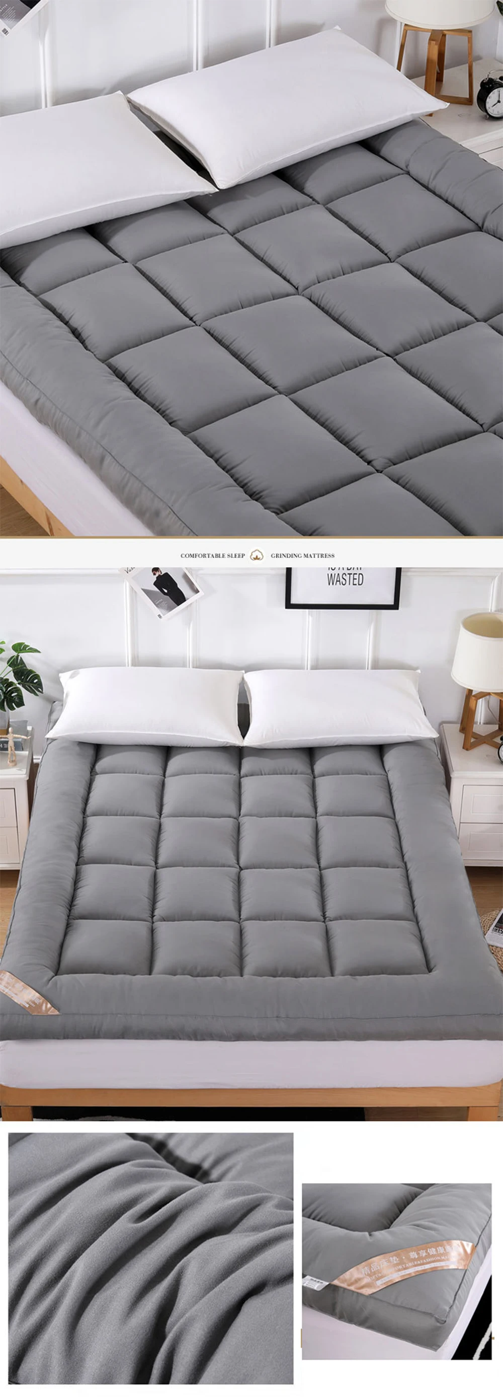 100 Polyester Custom King/queen/full Size Thick Mattress Waterproof