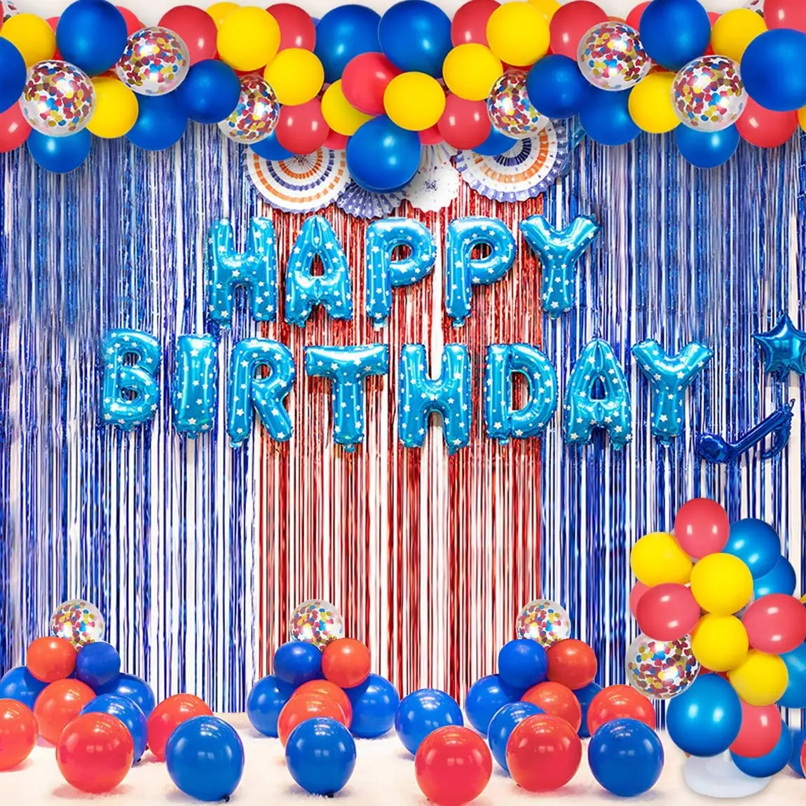 Kit Guirlande D'arc En Ballons - 169 Pièces Bleu, Violet, Argent, Rose - Latex, Décorations Fête Baby Shower, Anniversaire, Mariage