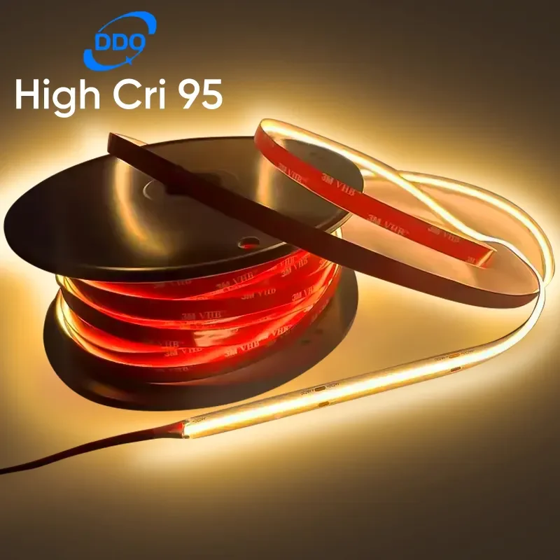 High Efficiency COB Box Dam 528leds High Cri 90 95 2700K 3000K 4000K 6000K CCT 12V 24V Box Dam Cob Led Tape Strip Light Stripe