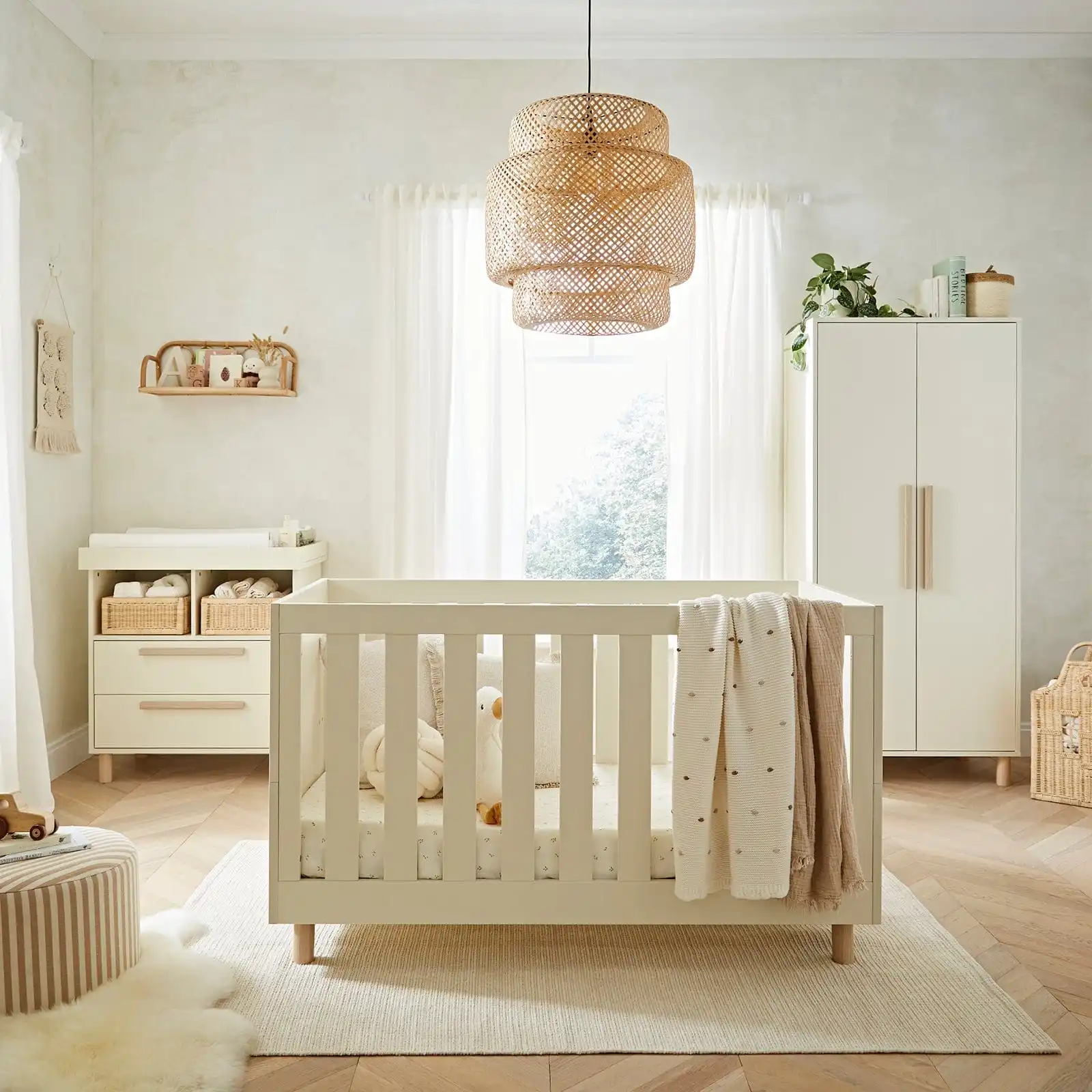 LM KIDS Classical 3 Piece Baby Nursery Bedroom Furniture Set Baby Crib ...