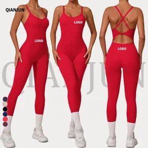 Women's Plus Size Workout Romper Quick Dry Leggings Yoga Jumpsuit for Gym Fitness Sports Bodysuit