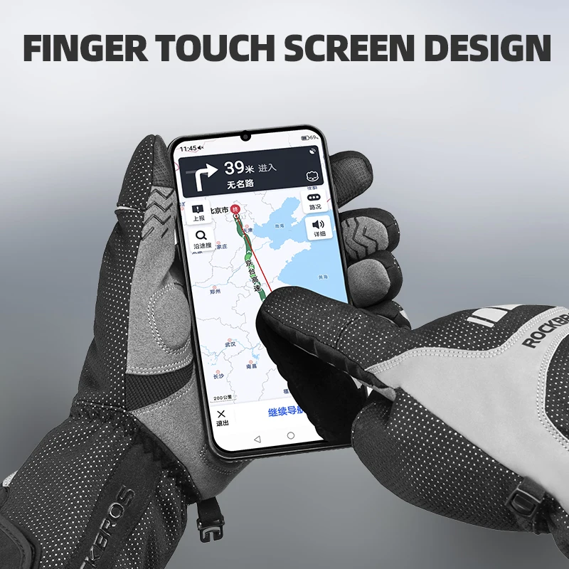 ROCKBROS Electric Battery Heated Gloves Touch Screen Thermal Heat Ski Bike Motorcycle Gloves Hand Warmers for Women Men