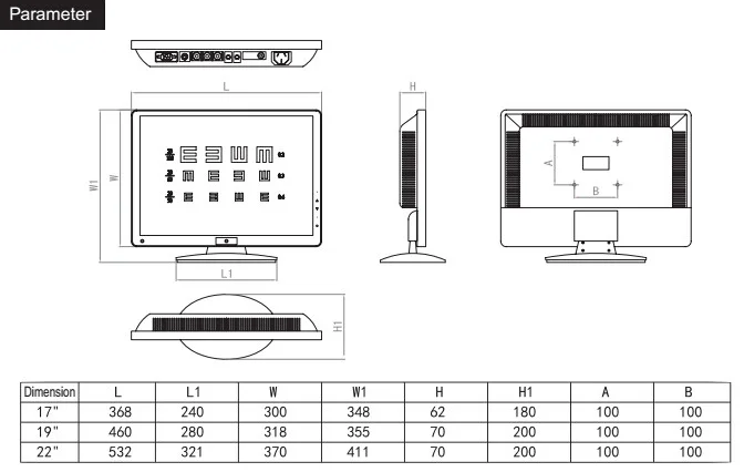 Rightway Brand China Optometer Snellen Visual Acuity Chart Vision High Quality Automatic Chart Projector
