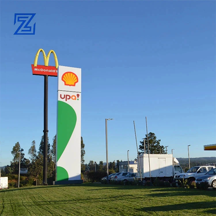 Large Led Building 4s Shop Pylon Sign Standing Advertising Signage for Car Shop Auto Dealer Signs Petrol Station Gas Station