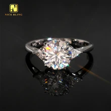 Factory Price Moissanite Jewelry Silver Plated Wedding Ring VVS Moissanite 925 Silver Rings Diamond Engagement Ring For Women