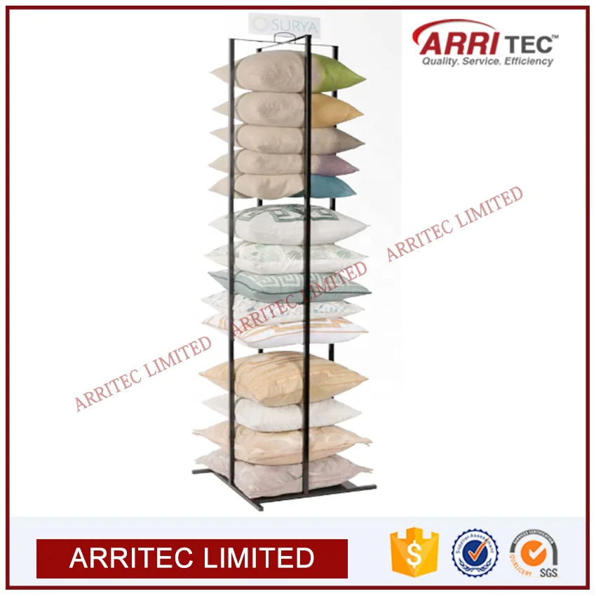 Customized OEM ODM Simple Metal Pillow Storage Rack Display Pillow