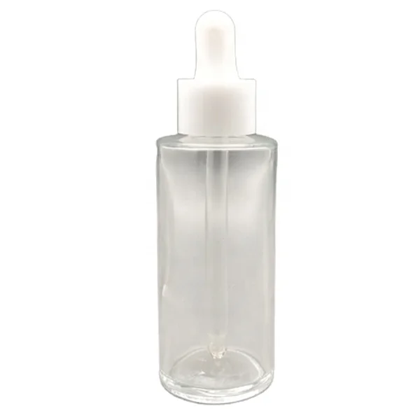 Download Straight Round Clear Glass Dropper Bottle 50ml With Hdpe White Plastic Dropper Bottle Packing For Cosmetics Oil And Serum Oil Buy Glass Dropper Bottle 50ml Cosmetics Bottle With Dropper Glass Cosmetic Serum Dropper