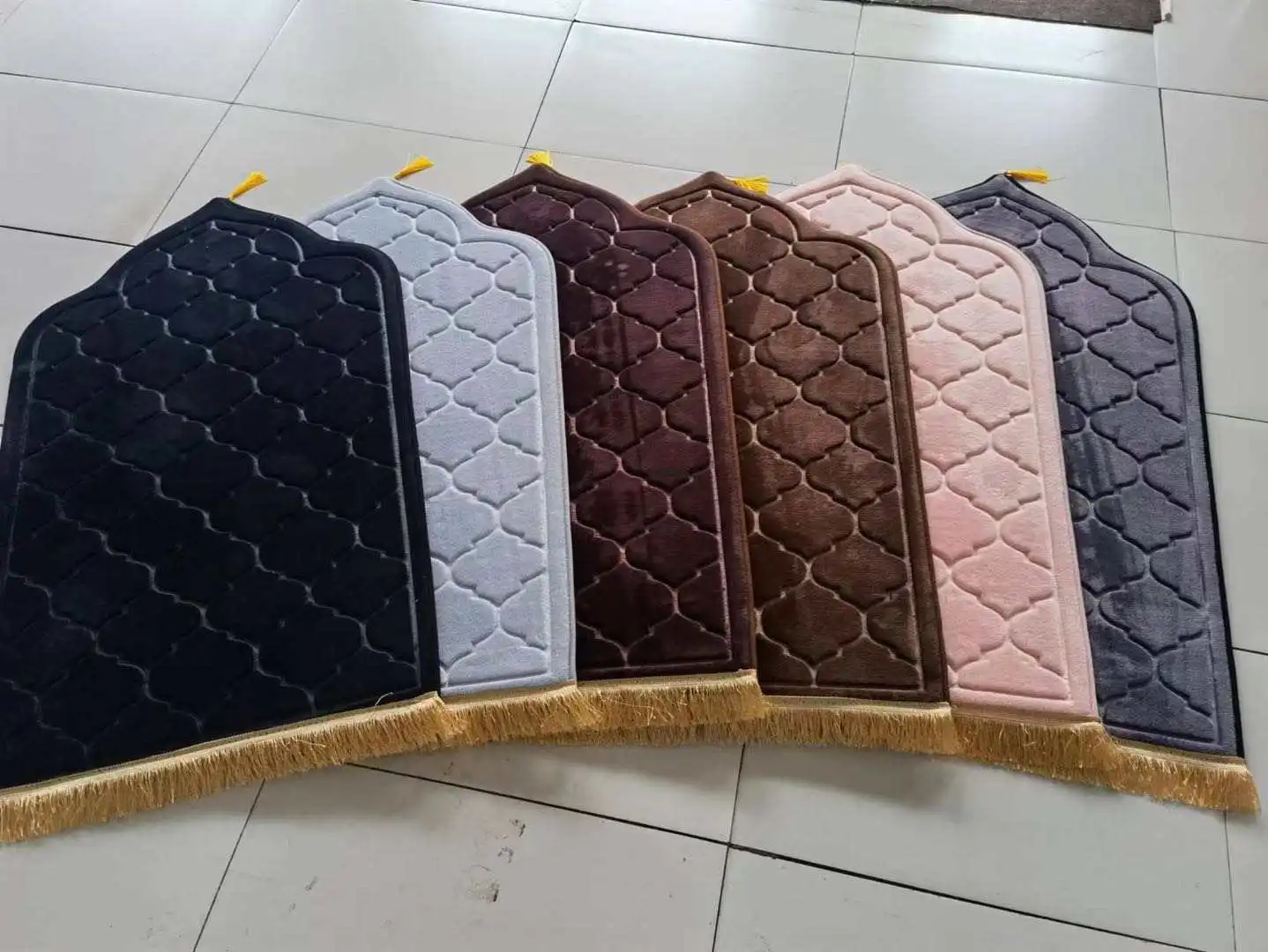 Islamic Prayer Rug For Home White Makkah Style Mat_voghion.com