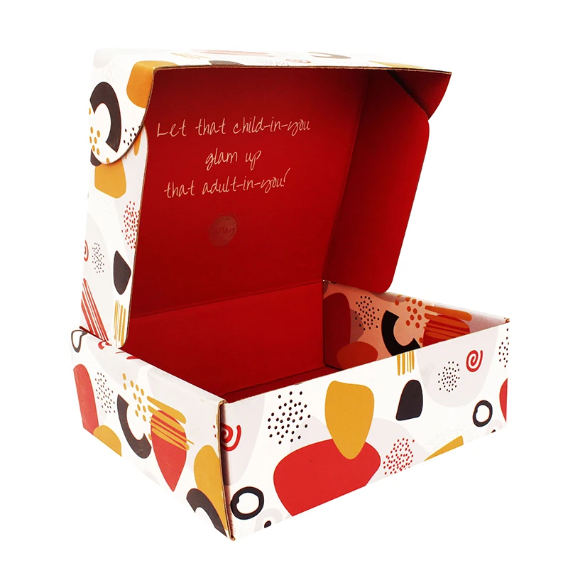 Custom Printing Gray Corrugated Cardboard Shipping Package Boxes Designed Colored Mailer Logo Customized Paper Boxes