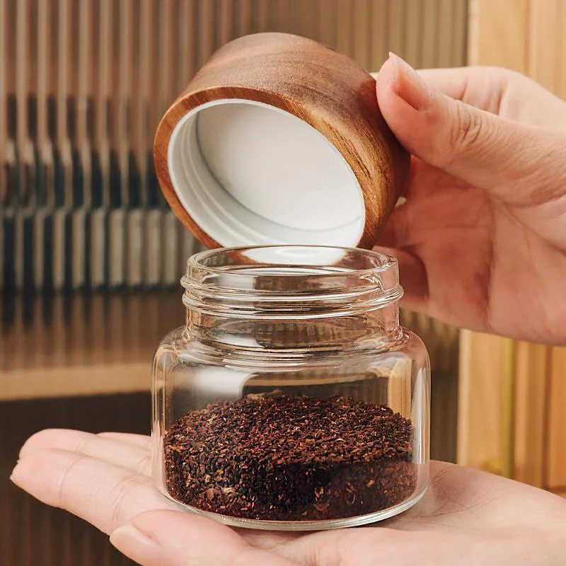 small airtight heat resistant glass jar
