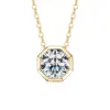 Moissanite+GRA Certificate-Gold-octahedral