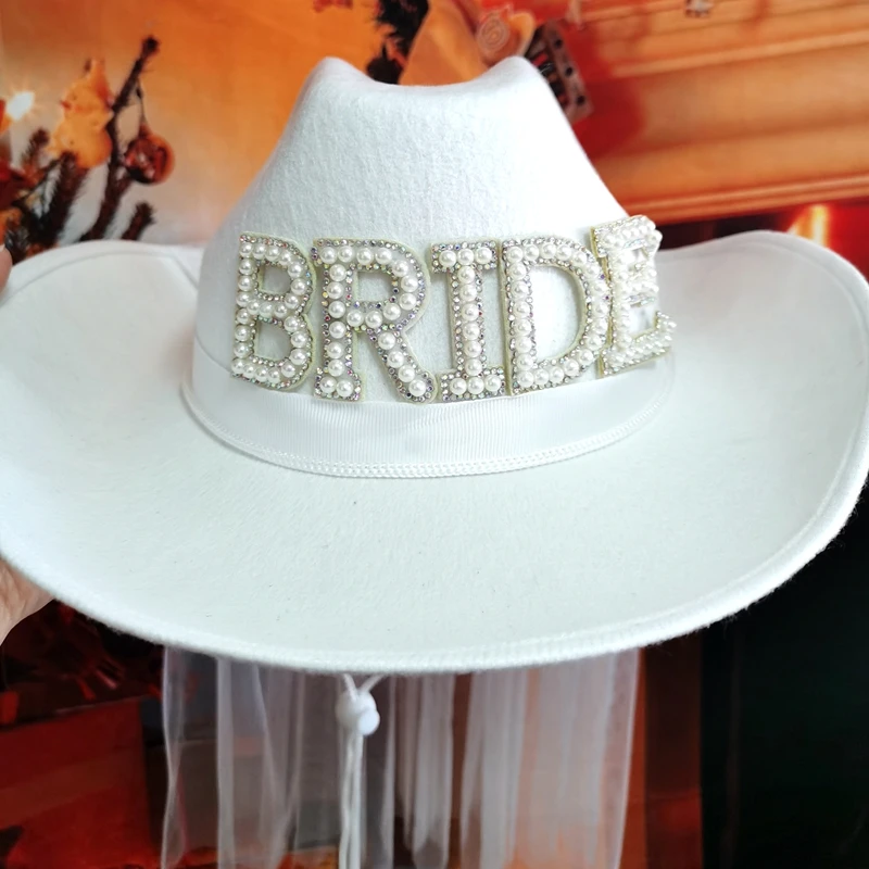 Custom Western Rodeo Bachelorette Party Prop Fun Bride Bling White ...