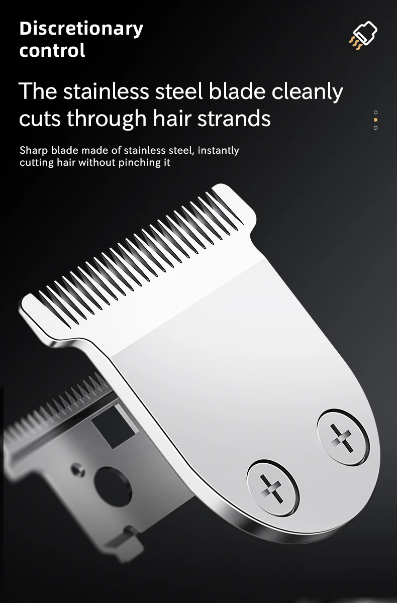 Professional Electric Hair for & Trimmer Stainless Steel Blades IPx4 Waterproof LCD Display High Power for Home Salon Use