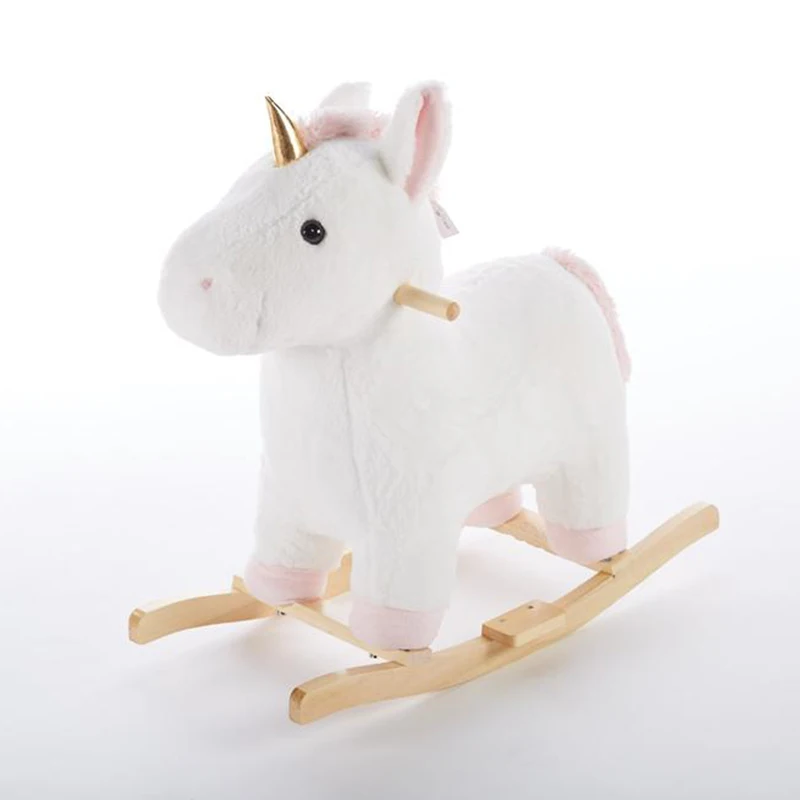 Toy Plush Pillows Rider Hors Doll Design Manufacturer Rocking Toy Puppet Ride Lion Dinosaur Customized Rocking Horse