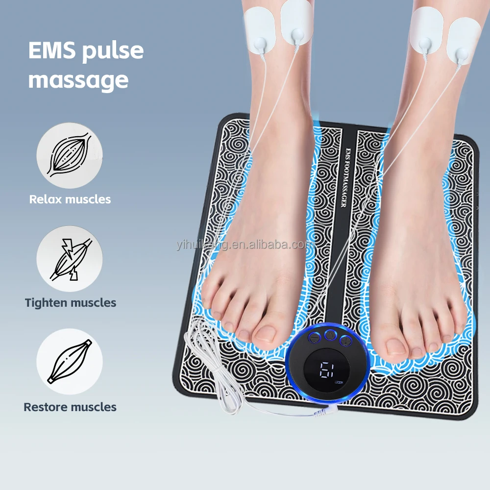 Intelligent Tens Massage Pad Vibrator Feet Leg Muscle Stimulator ...