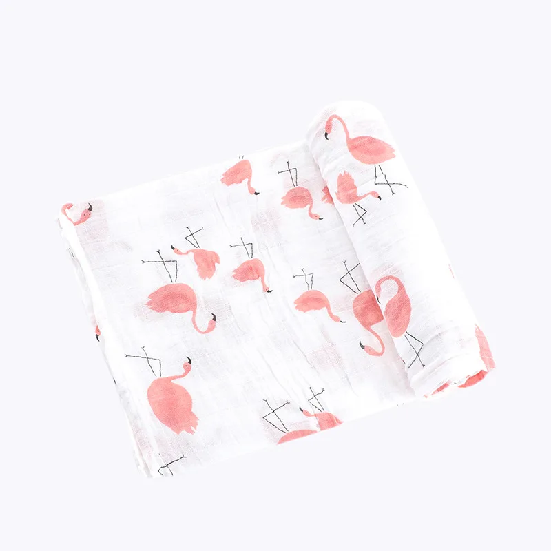 High Quality Organic Cozy Soft 100% Cotton 4 Layer Muslin Baby Swaddle Blanket details