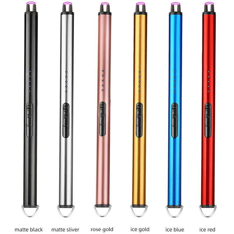 Upgraded LED Battery Display Safety Switch Flameless Plasma Windproof Electric USB Rechargeable Lighter for Cooking Fireworks