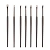 7 white-bristled eyeshadow brushes