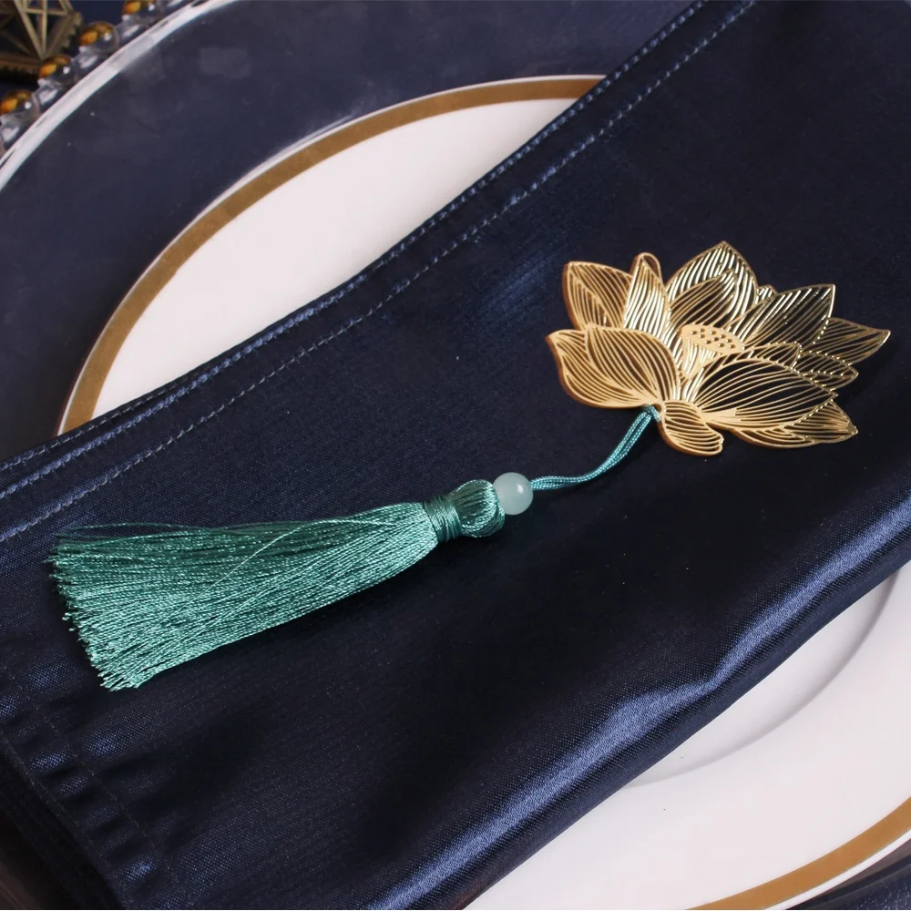 Высококачественные латунные металлические закладки для книг Lotus Ginkgo подарка