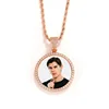 Rose gold medium round (diameter 35mm) +60cm twist chain