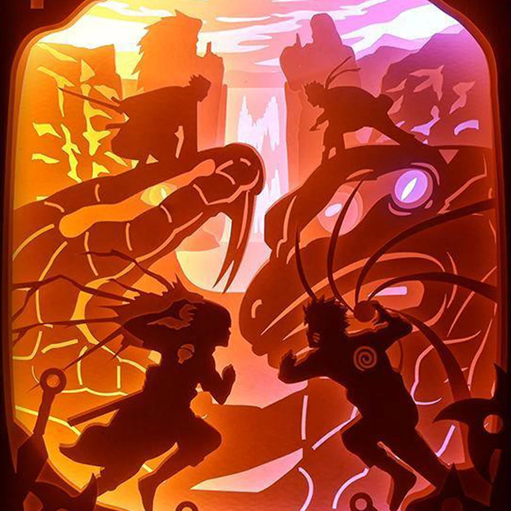 Custom 3D Anime Light Box Lamp - LED Nightlight for Boys Room