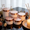 Coperchio bianco+oro rosa