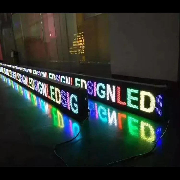 Programable Scrolling Led Moving Message Sign Full Color P10 Wifi Control Led Display Sign Indoor Dot matrix Led Display