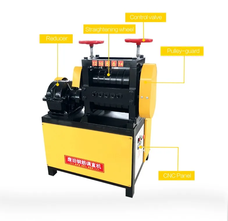 Cnc Rebar Recycle Machine Scrap Rebar Straightening Machine Rebar Straightening and Cutting Machine Waste Steel Bar Straightener