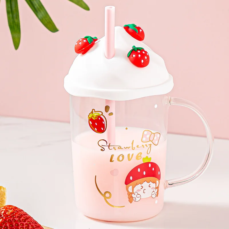 product borosilicate hydrochloric acid glass strawberry cup lovely juice mug-27