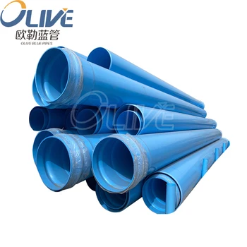 water plastic pipe hard 400 80 mm 16 inch blue color garden PVC pipe prices upvc sewer pipe as standard