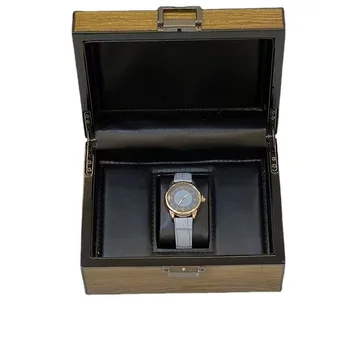 Top wood hand stitched luxury watch box with high quality texture