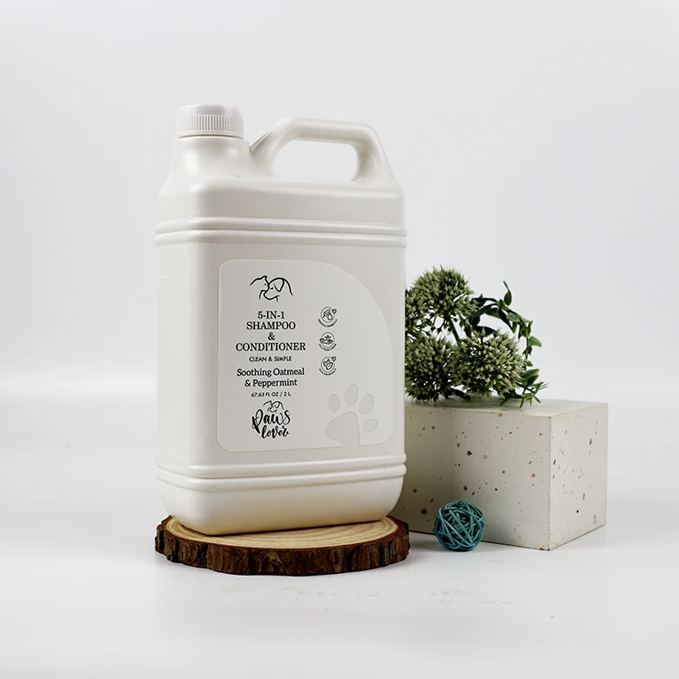 Custom Organic Eco Friendly Hydra Oatmeal Gallon 5 in 1 Smoothing Pet Shampoo and Conditioner for All Hair Types