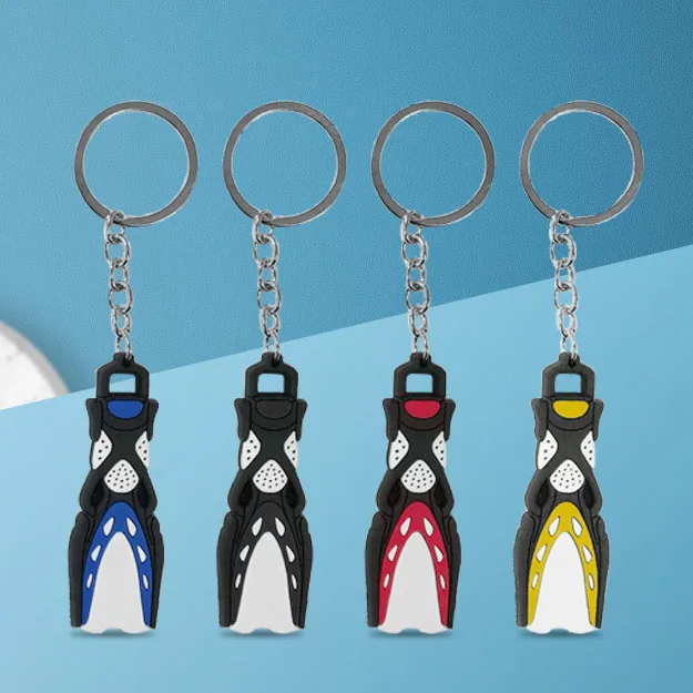 Keychain Fin Custom Swimming Multi-purpose 3d Mini Silicon Rubber Fin Keychain - Buy ...