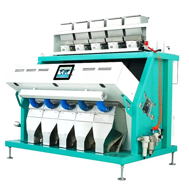 Long-Lasting Automatic CCD Rice Color Sorter Small Footprint with Durable Flexible Movement Grain Cleaning and Grading Machine