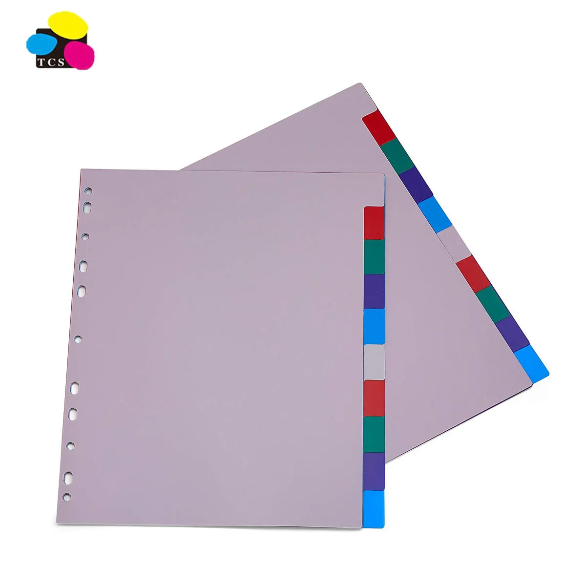 Three-color Stone Index Paper Binder Dividers With Plastic Alphabetical Printing Tab