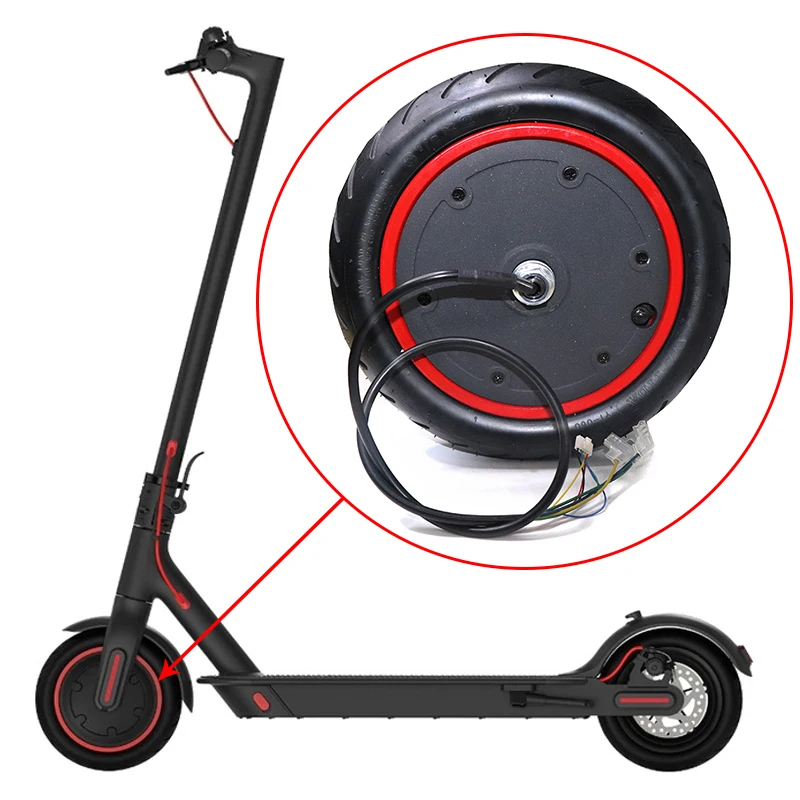 Ridefixing EU Warehouse Motor de 350W pentru trotineta electrică Xiaomi M365 1S Pro, piese pentru roți de 8.5 inch, anvelope de 8.5 inch