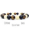 Citrine + Oeil de Tigre + Onyx