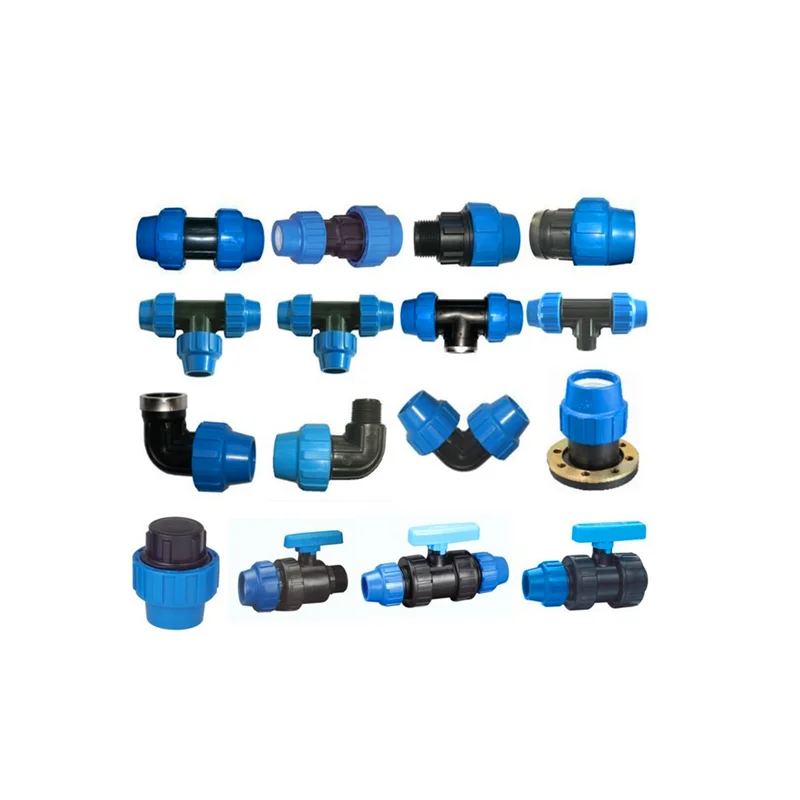 LDPE HDPE Pipe PN16 Compression Fittings Plastic Pipe Fittings