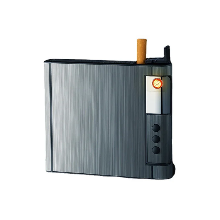 2023 Wholesale Cigarette Box with Lighter USB Rechargeable Cigarette Lighter