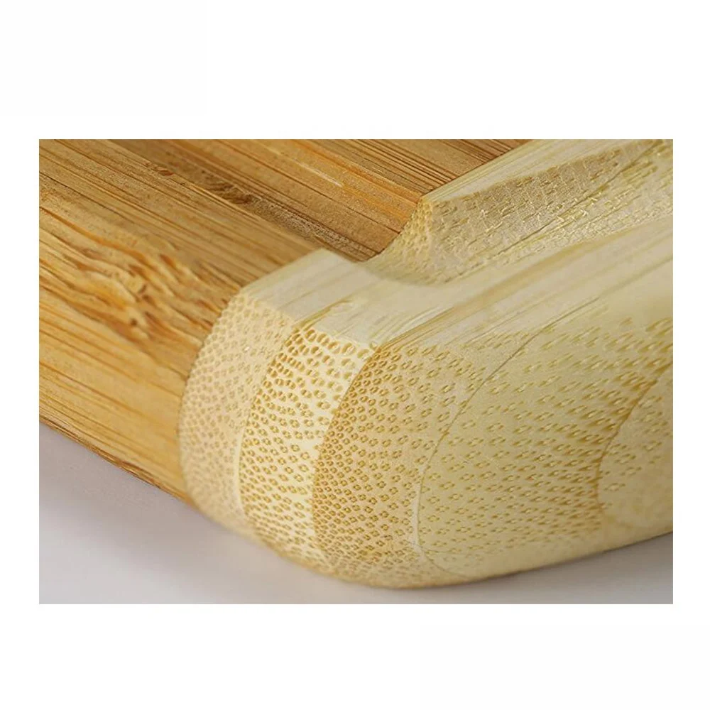 Органическая 18x12 дюймов очень большая бамбуковая разделочная доска с желобом для