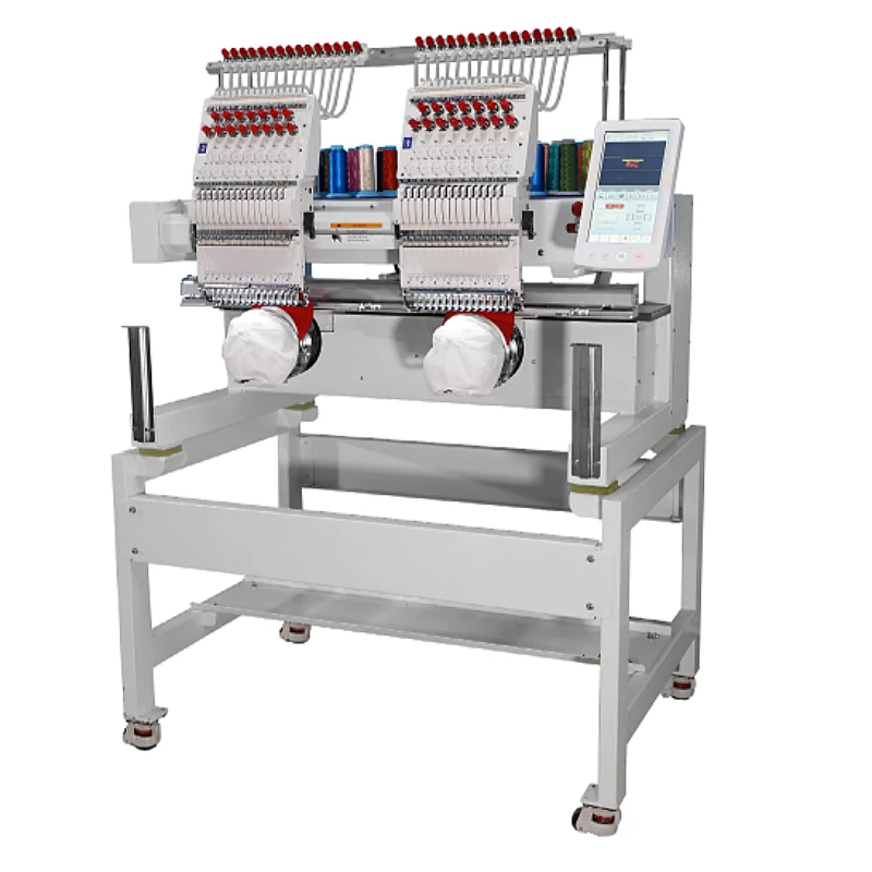 Automatic Cap Embroidery Machine - 15 Needles, 2 Heads