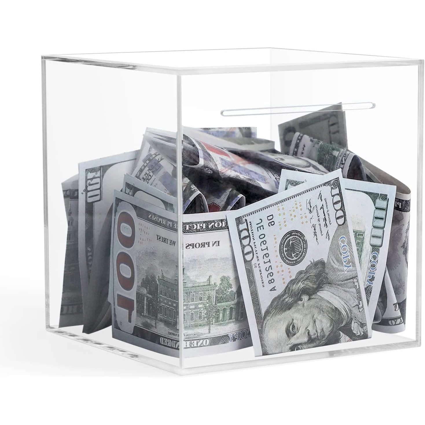 Tirelire En Acrylique Transparent à Casser - Non Ouvrable, Pour Adultes Et Enfants, Encourage L'Économie - Cadeau Pratique - 5
