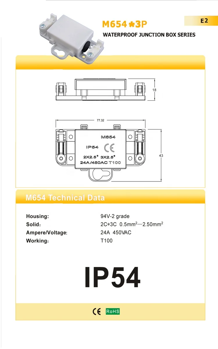 Ip54 Waterproof Brand New Heat Resistant Wire Connectors Small ...