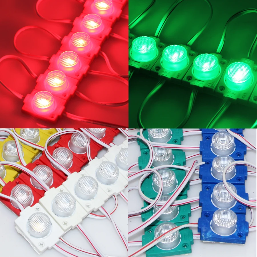 LED Module 3030 SMD LED Cool White 6500K 1.5W LED Modules with Lens for Light Box DC12V Waterproof IP65 Tape Adhesive Back