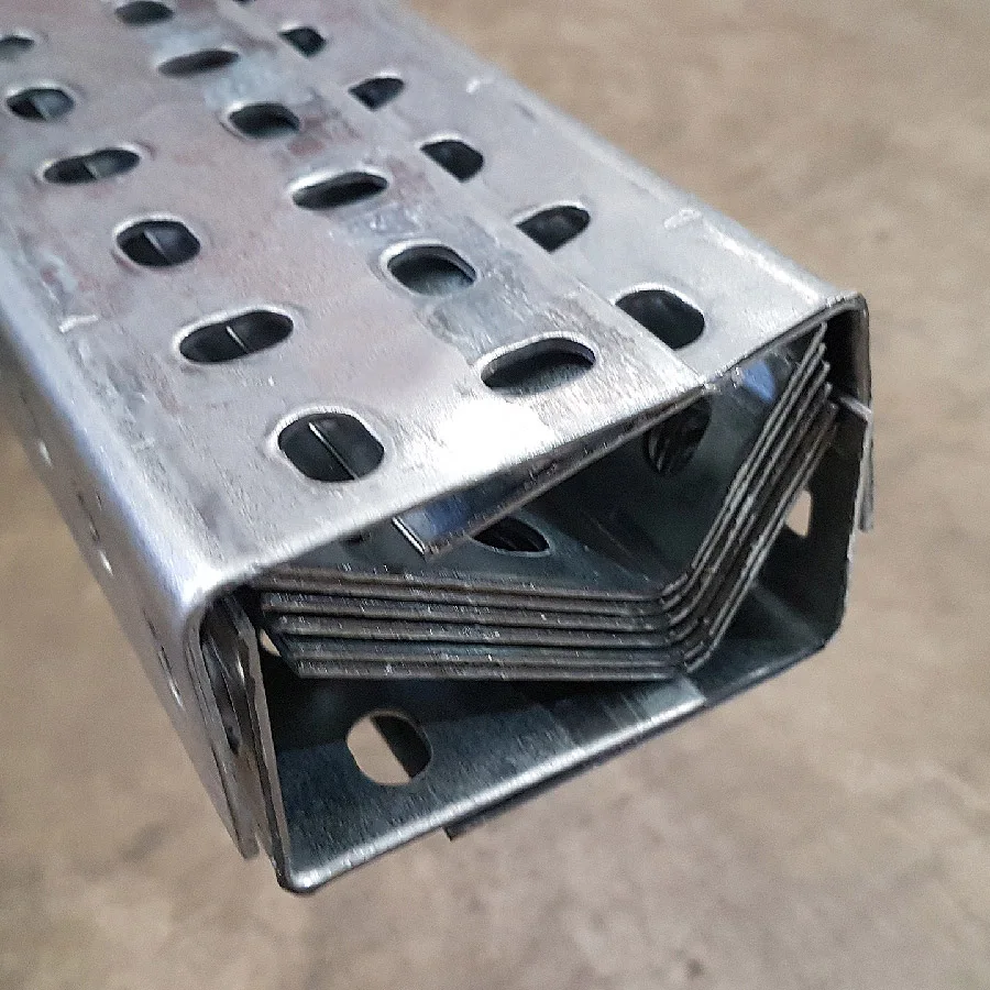 Uneven Thick Quarter Inch Pre Punched Drilled One Light Gauge Heavy Duty Slotted Zinc Angle Iron