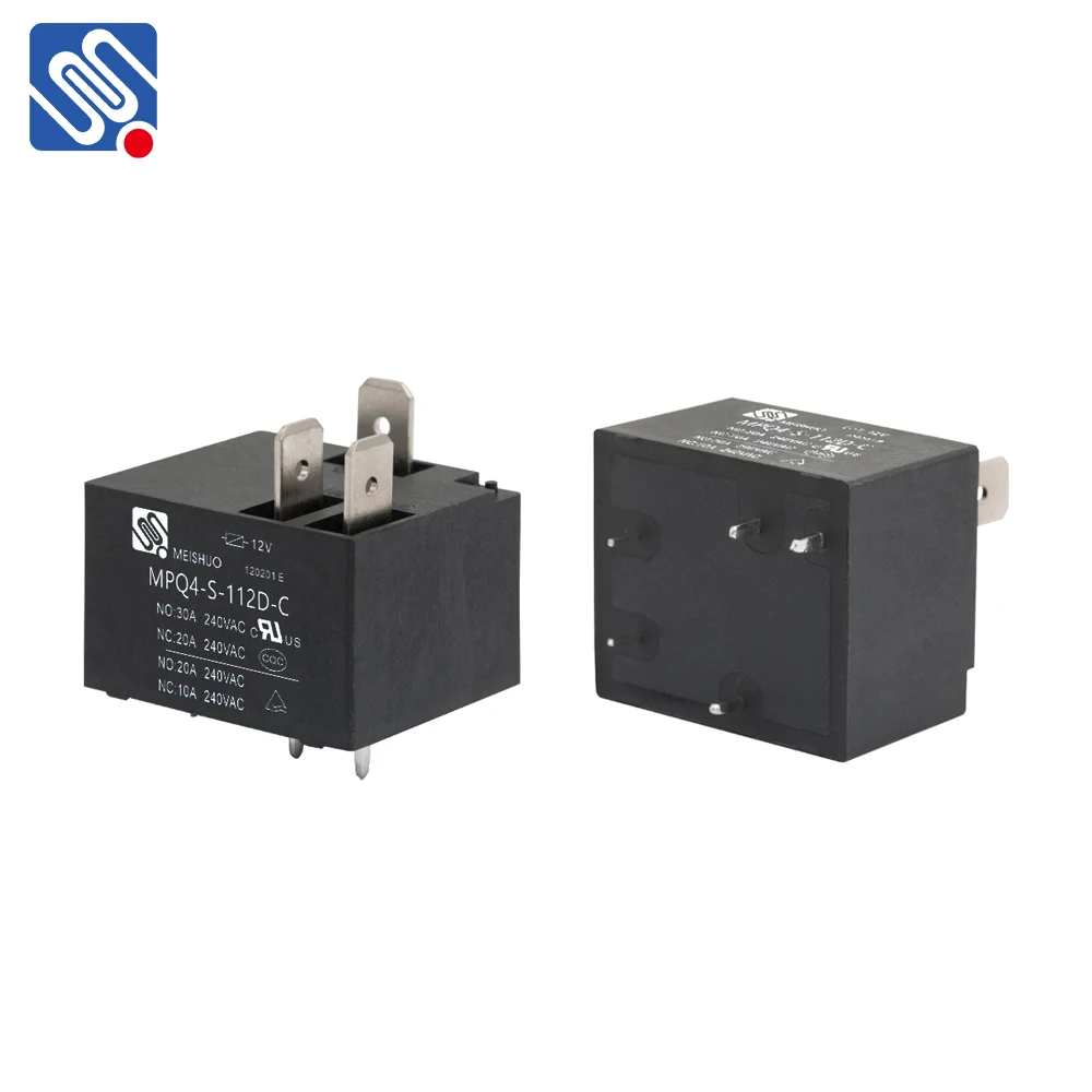 MPQ4-S-124D-C 1NO Miniature Power Relay 30A 24V DC 5-Pin High Power Load Sealed CQC/TUV/RoHS Certified PCB 0.9W Coil
