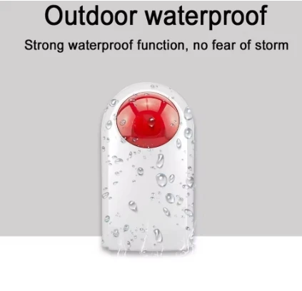 Outdoor Waterproof Wireless Alarm System 120db Hight Decibel Home Alarm System Security Strobe Light Sensor Intelligent Security