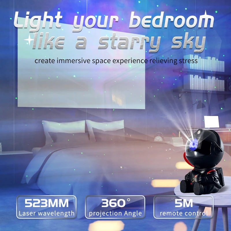 ASTRO STAR LIGHT ムンビン Starry Sky Projector with Moon Bunny - 30000 Hours Life