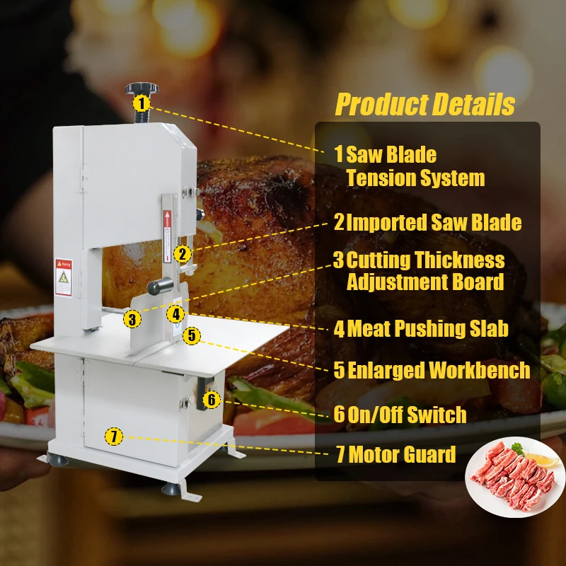 product jkb 210t most popular in 2024 meat electric butchers bone saw machine chicken cutter on sale-4
